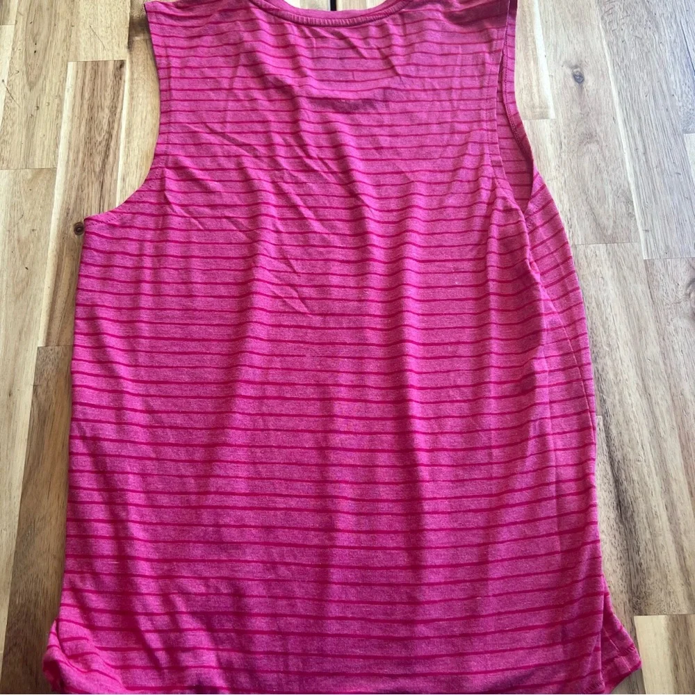 Nike Dri-FIT Pink Striped Loose Fit Tank Top Size S